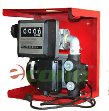 16GPM 110v Electric Oil Fuel Diesel Gas Transfer Pump W/ Mechanical Meter Gallon picture