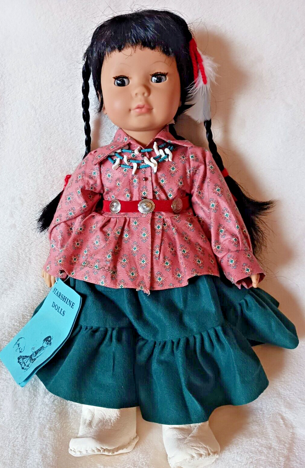 Vintage Starshine Morningstar Gotz Native American Navajo Indian Doll 18\