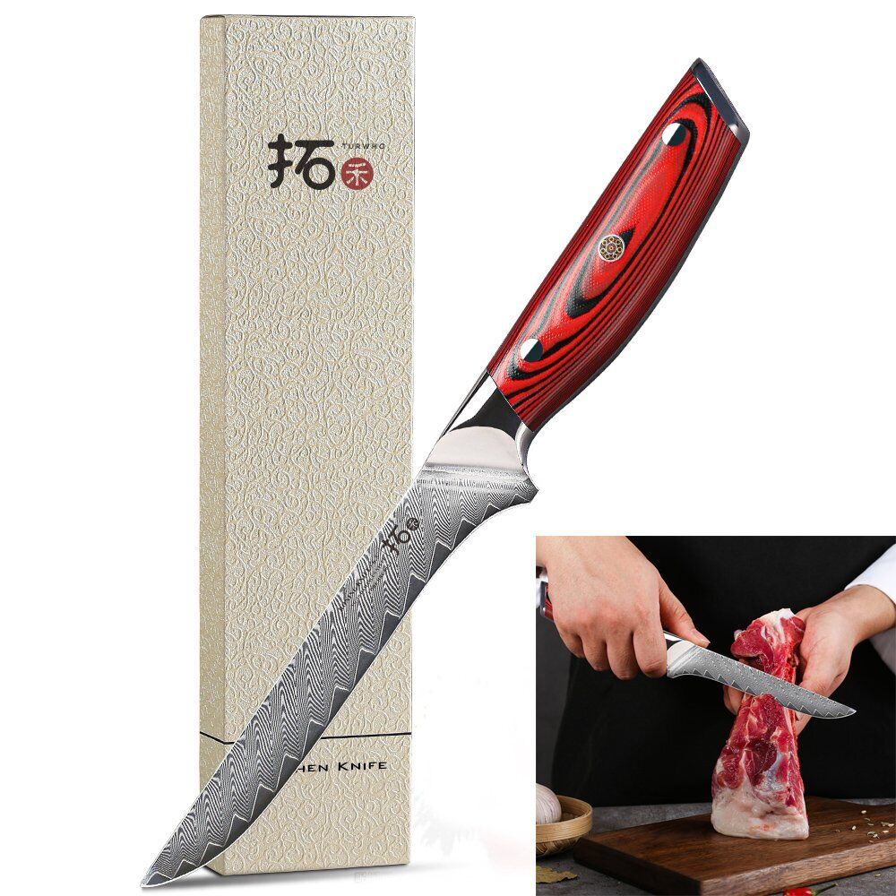 TURWHO 6.5inch Boning Knife 67-Layer Japan VG10 Damascus Steel Kitchen Knives