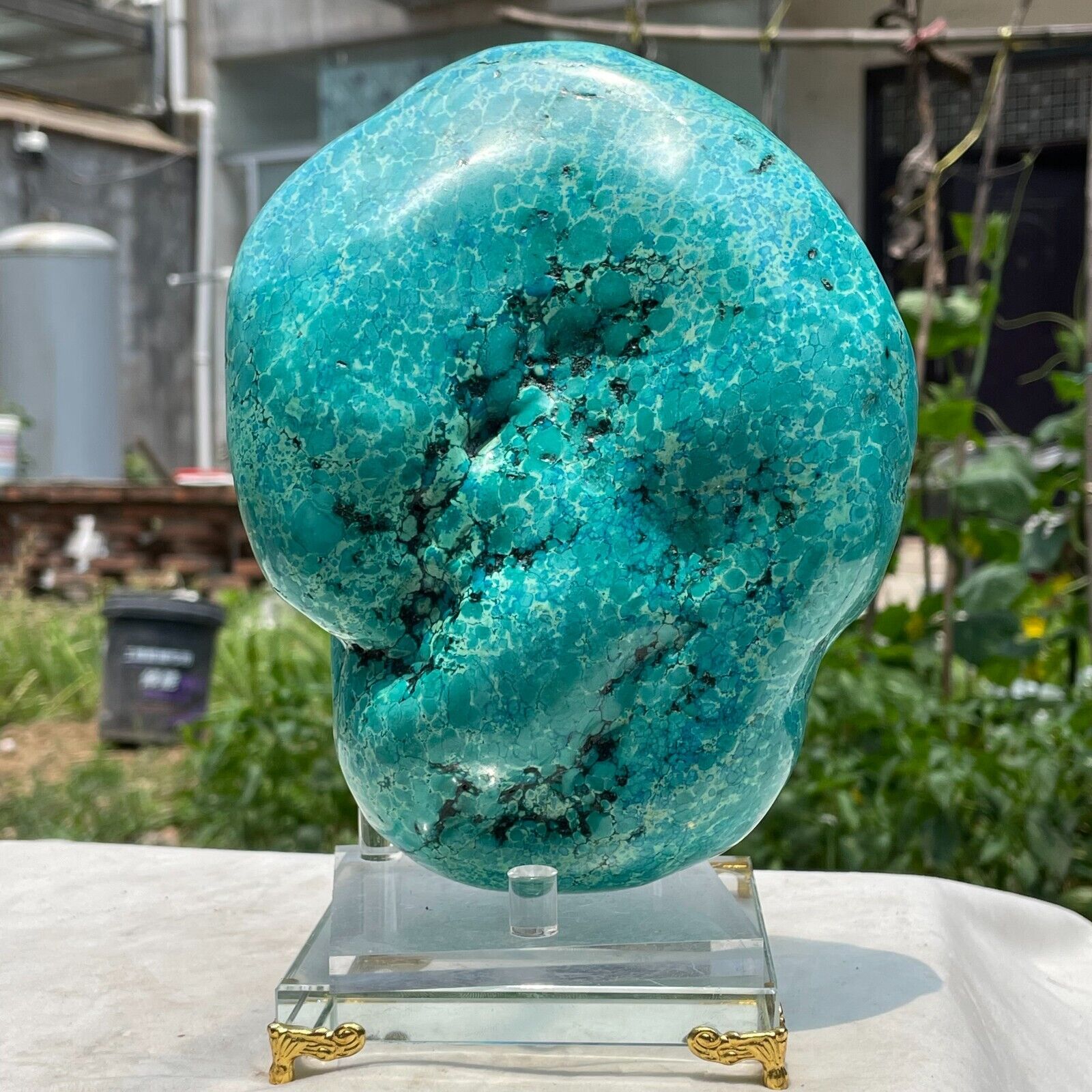 5.62lb Large Natural Blue Green Turquoise Green Crystal Gemstone Specimen