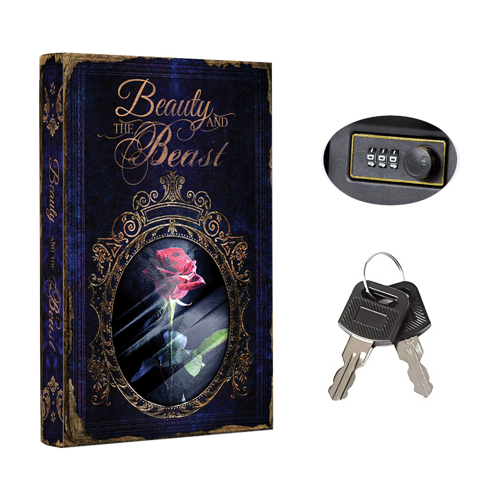 Portable Diversion Book Safe with Secret Compartment (Beauty and the Beast)