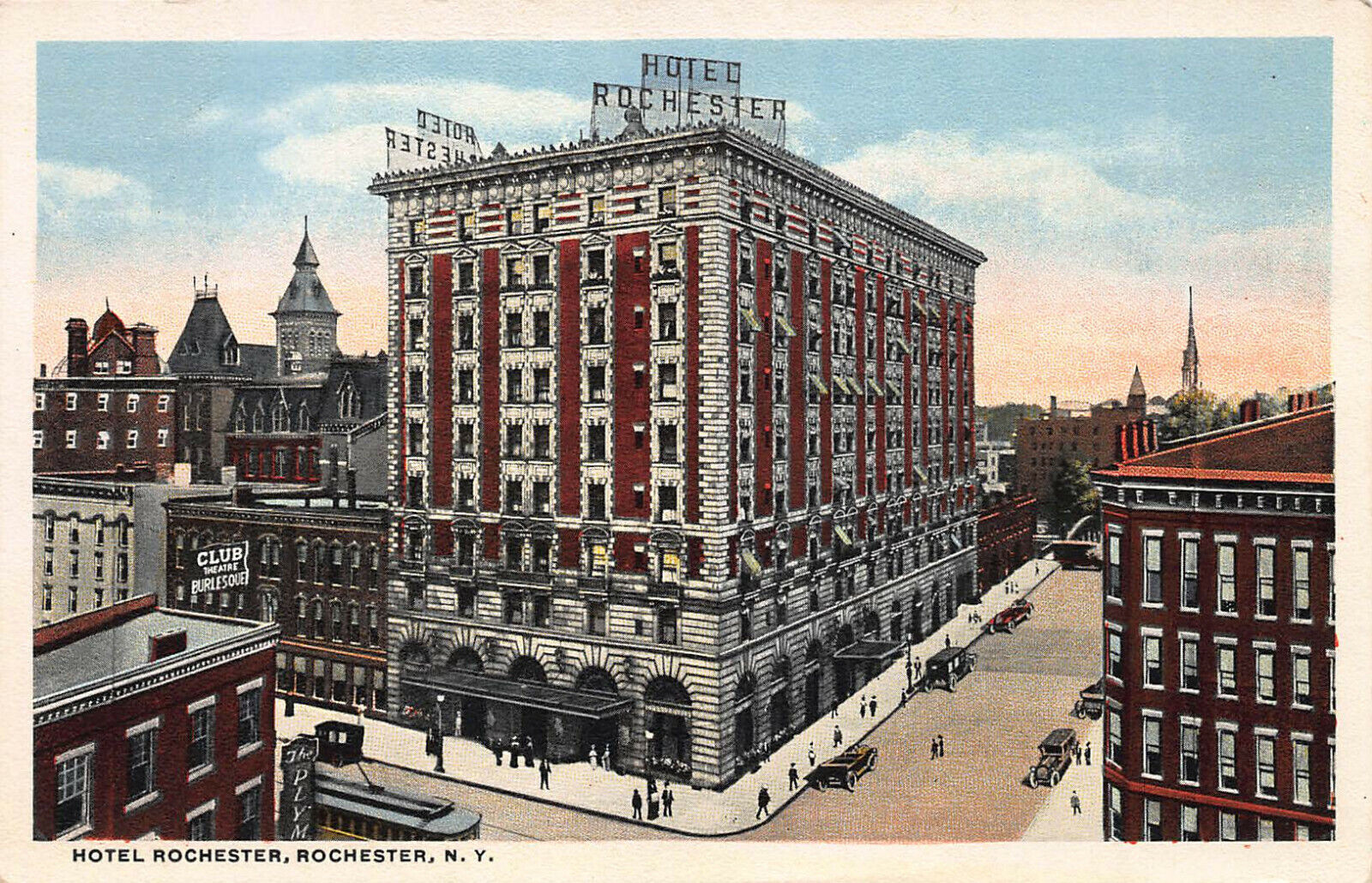 Hotel Rochester, Rochester, New York, 1916 Postcard, Unused 