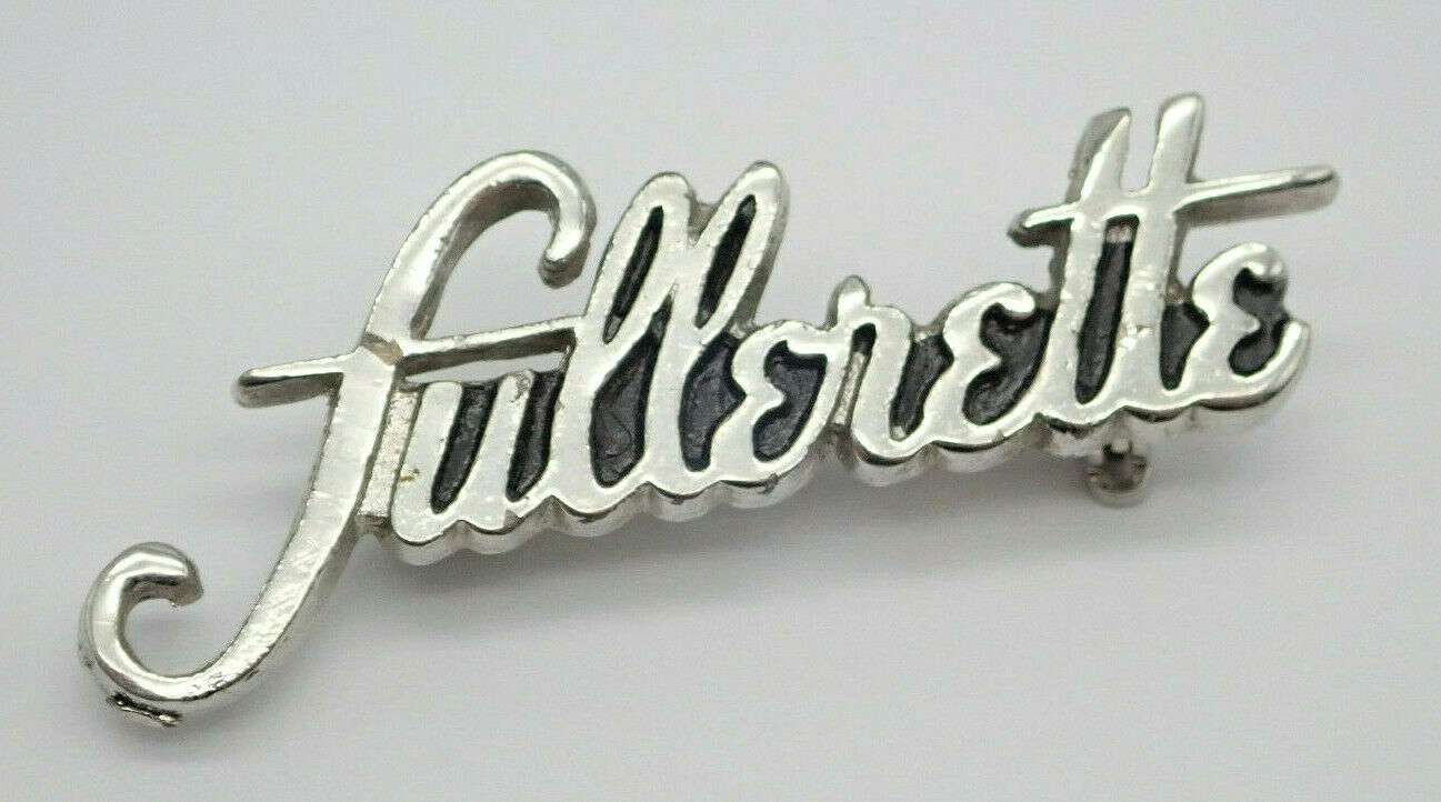 Fullerette Silver Tone Vintage Lapel Pin