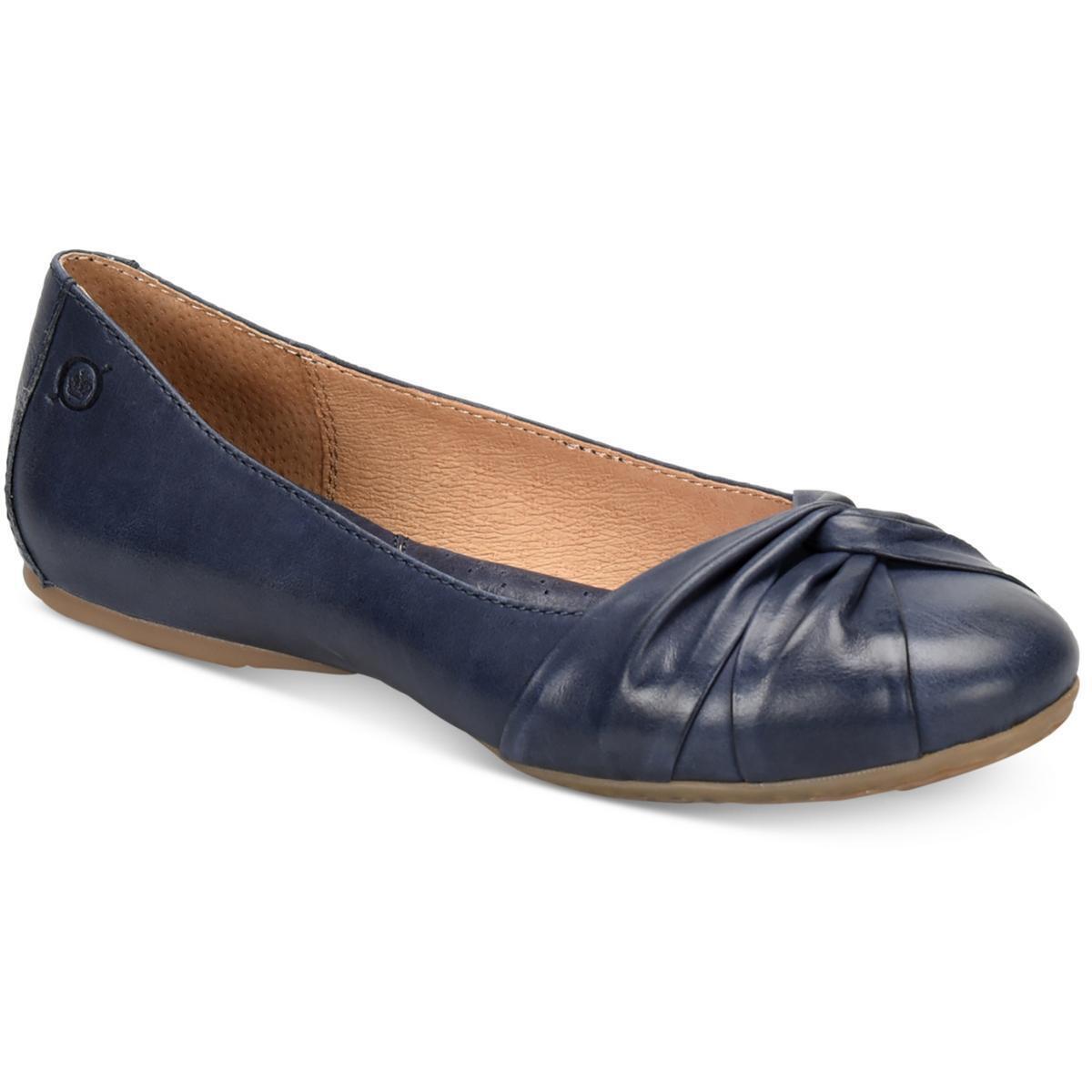 Born Womens Lilly Leather Slip On Knot-Front Loafers Shoes BHFO 8325
