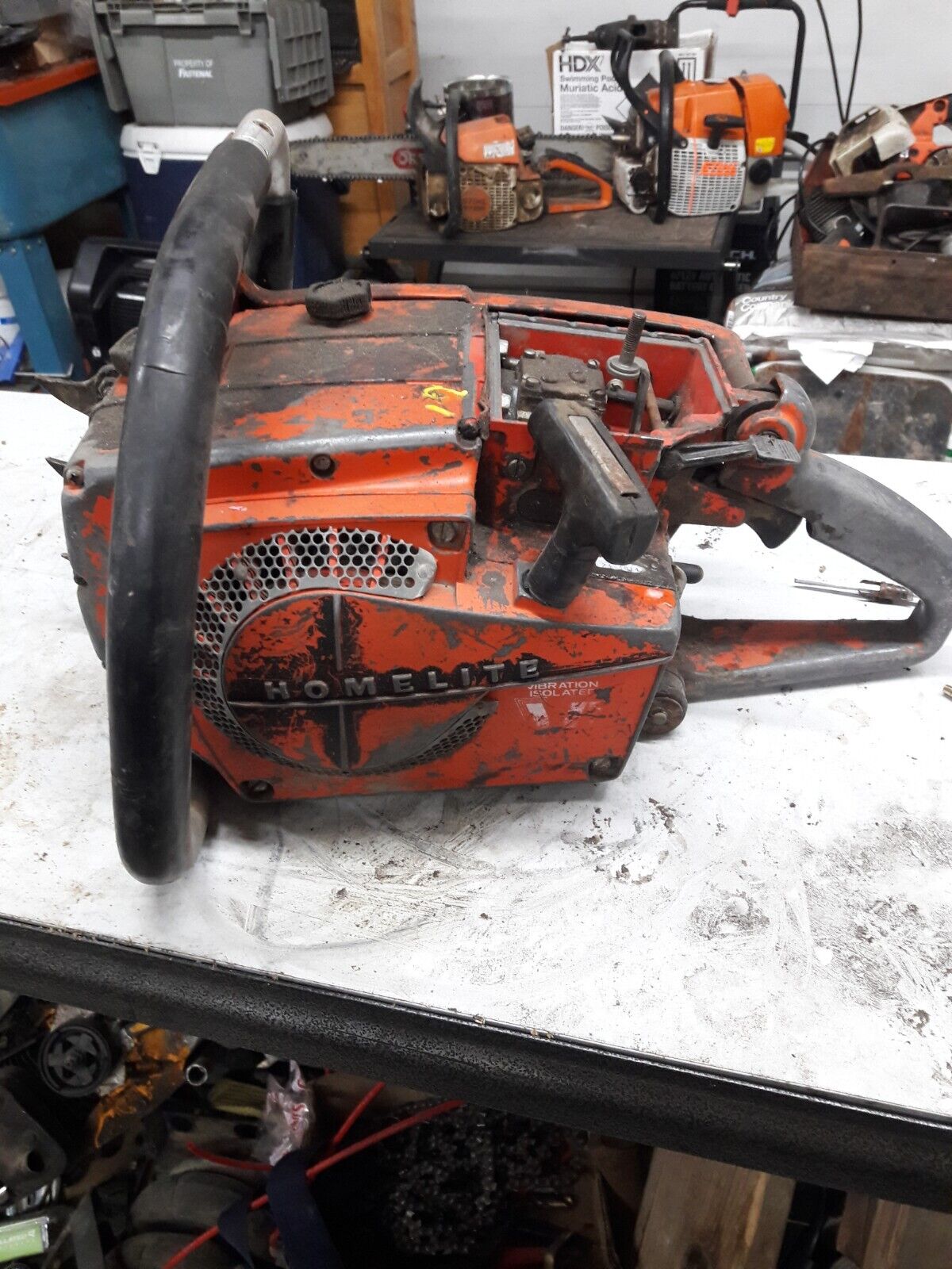 Vintage Homelite Super XL Automatic Chainsaw. It Turns Over