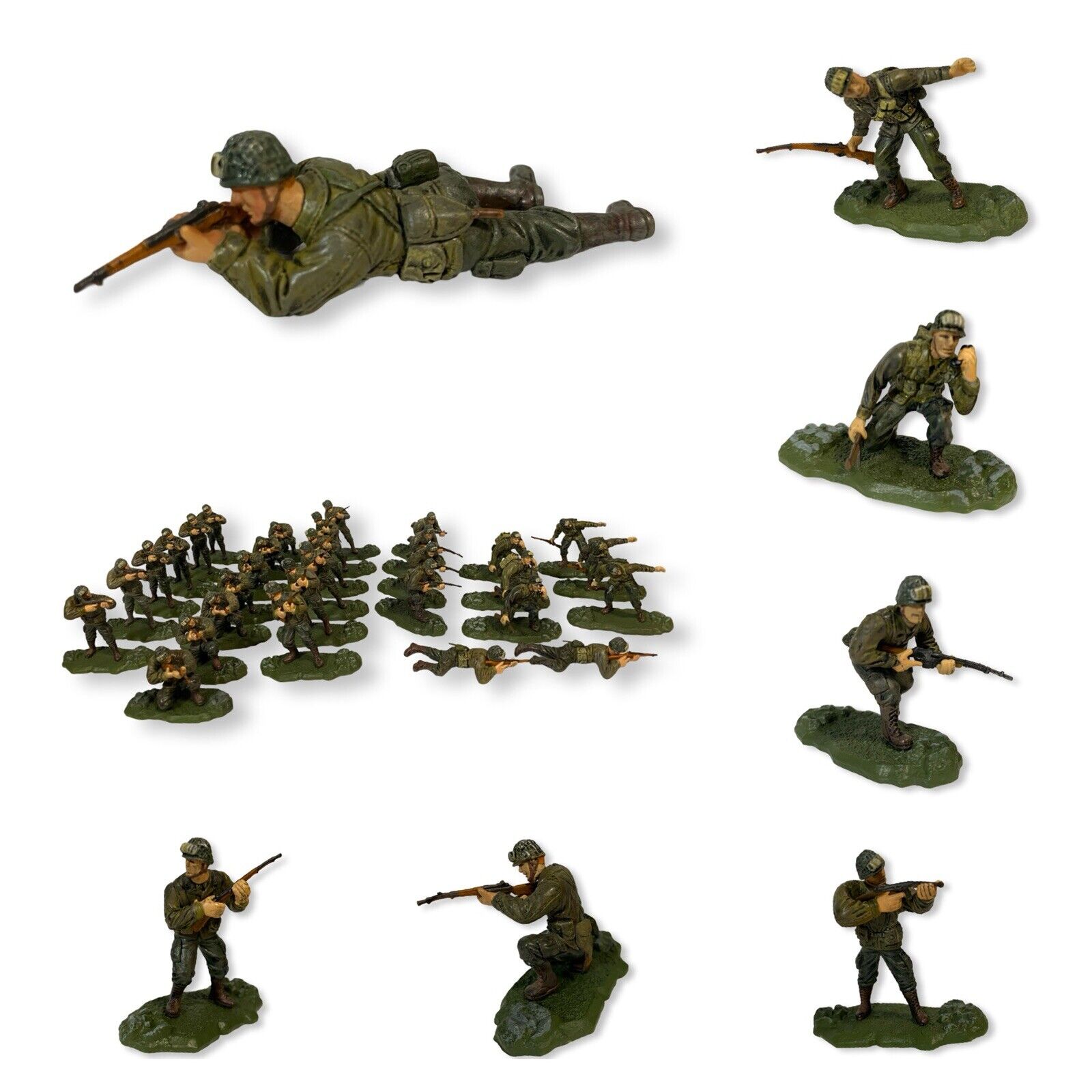 HUGE Lot 2003 Unimax Forces of Valor 1:32 WWII US Army Airborne 31 Figures VGUC