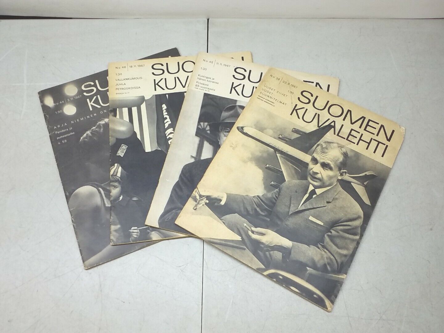 Suomen Kuvalehti Finnish Language Weekly Magazine Qty 4 Vintage 1967 Editions