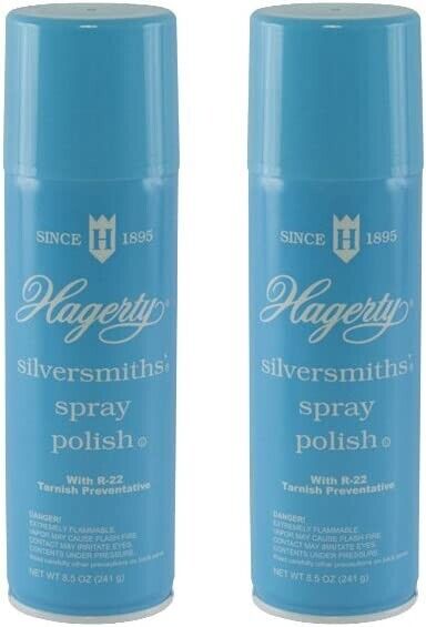 Hagerty Silversmiths Aerosol Spray Polish, Unscented 8.5 Oz (Pack of 2)