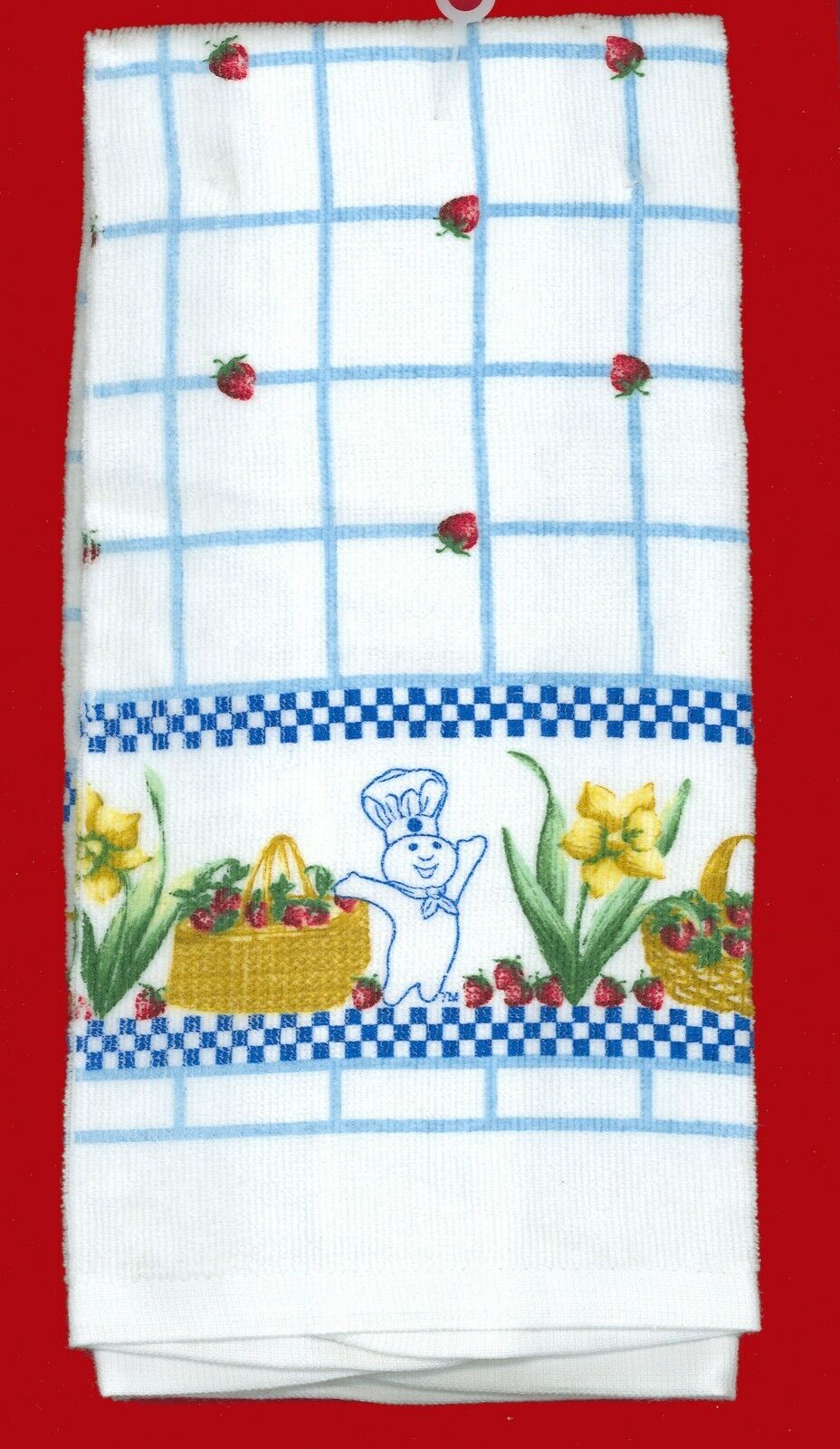 FS NWOT Pillsbury Doughboy with RED STRAWBERRIES TOWEL - BEST BRANDS 2005