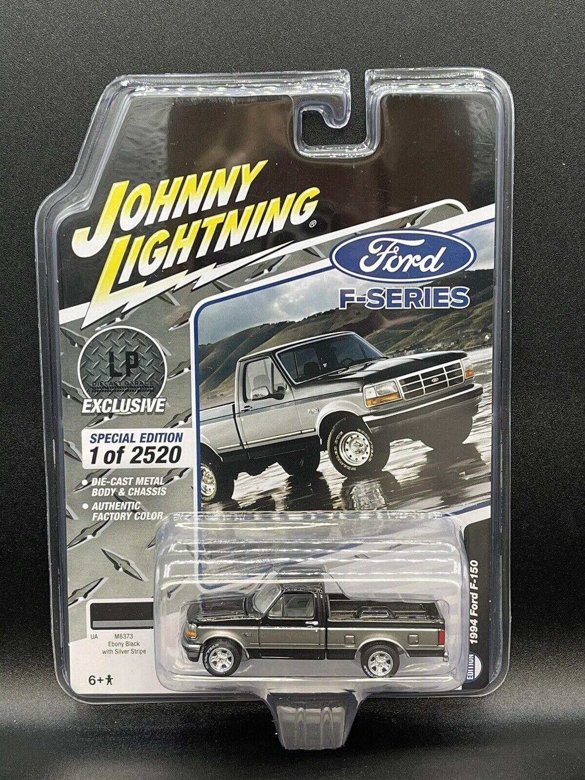 JOHNNY LIGHTNING 1994 Ford F-150 Black Silver Truck 1:64 Diecast LP Exclusive