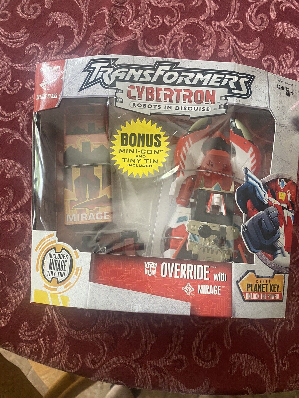Transformers Cybertron Autobot Override with Mirage Tiny Tin NIB Factory Sealed