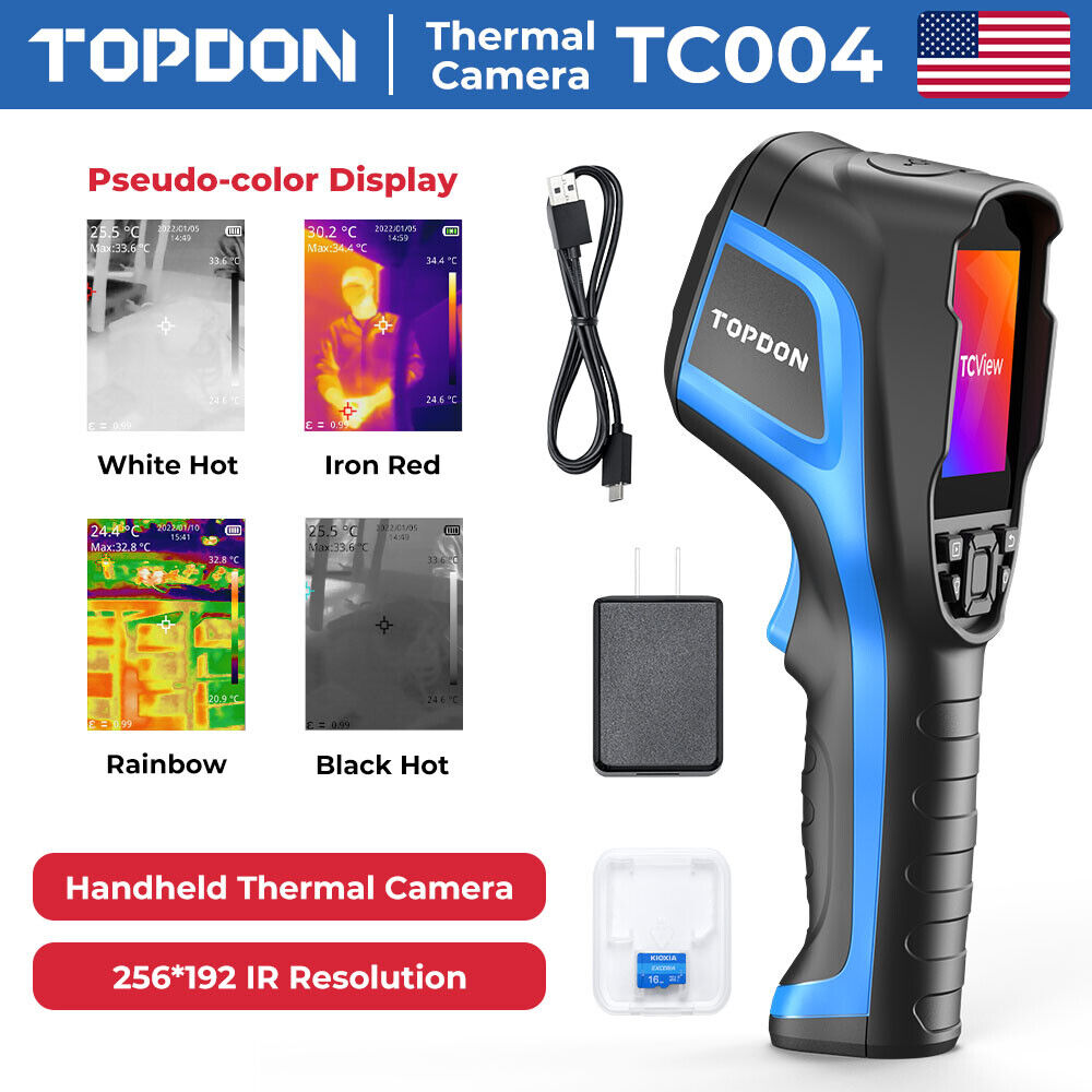 TOPDON TC004 Handheld Thermal Imager IR Infrared Imaging Camera 256 x 192
