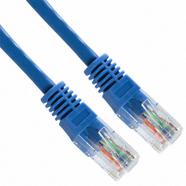 100- 3' FT CAT5e PATCH CORD ETHERNET NETWORK CABLE BLUE