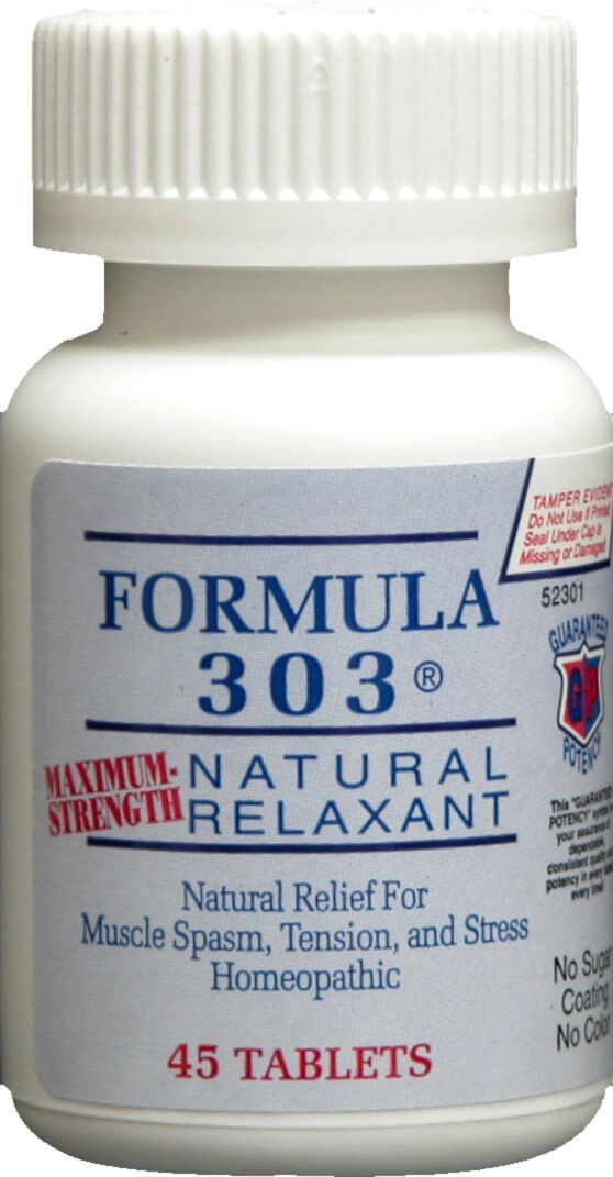 Formula 303 Maximum Strength Natural Muscle Relaxant for Spasms and Cramps