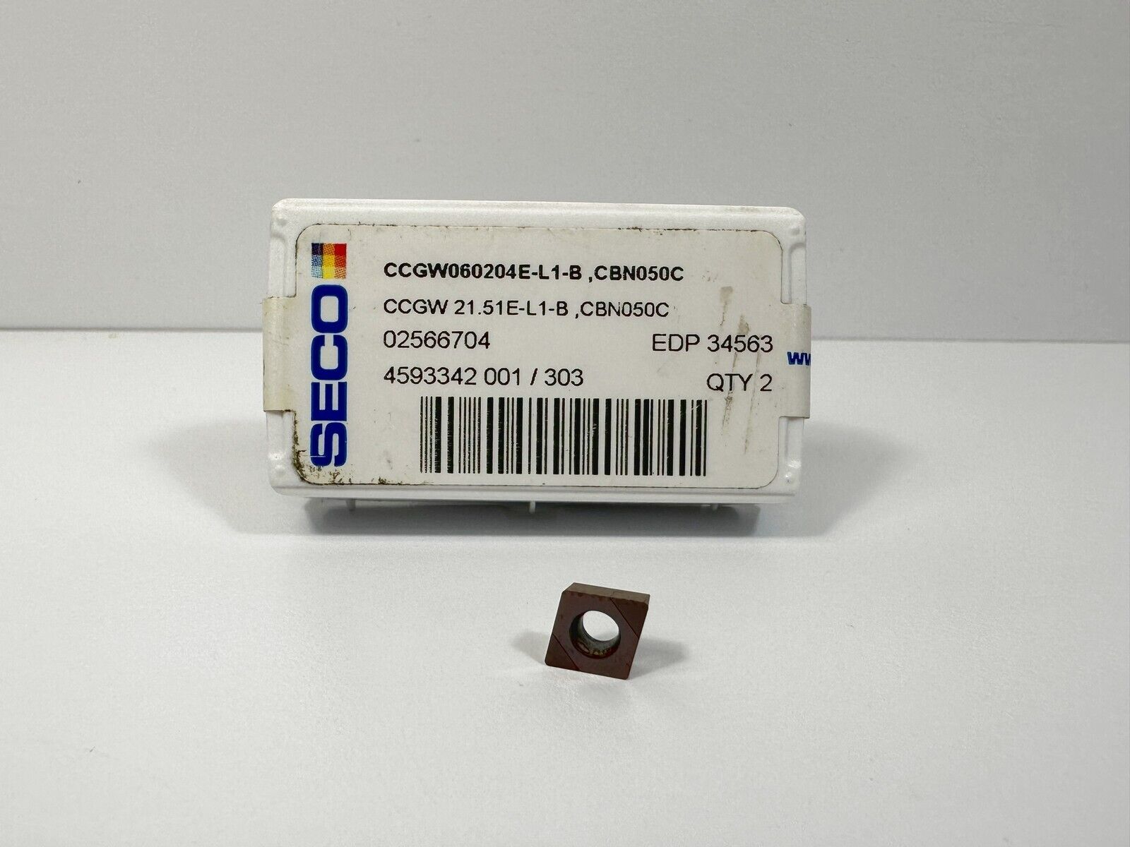 SECO CCGW21.51E-L1-B New Carbide Insert 34563 Grade CBN050C 1pc