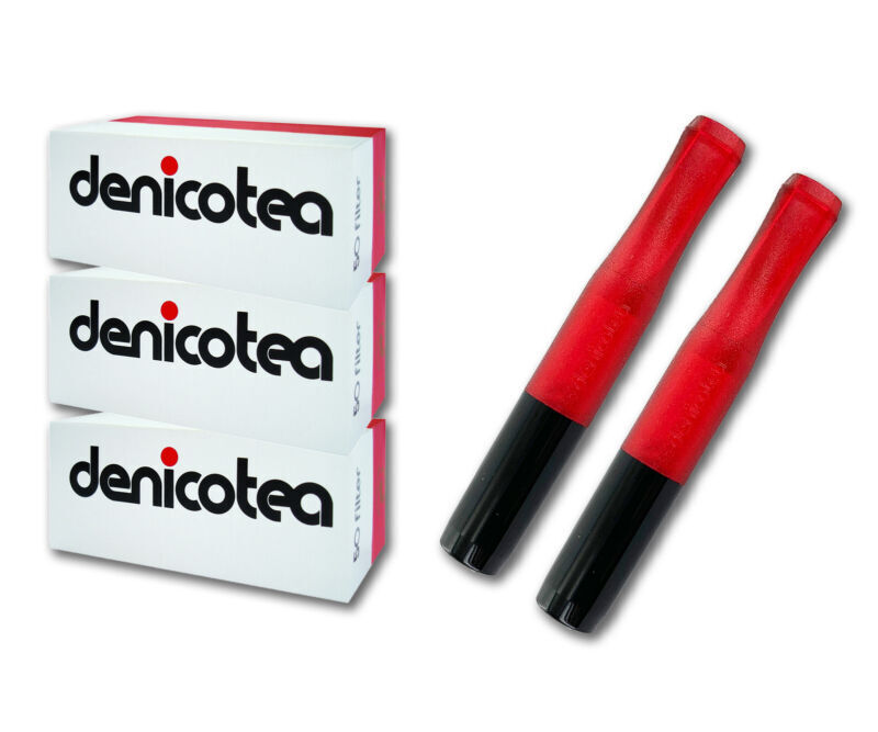 Denicotea Special Edition Combo 2 -Black & Red- Holders & 150 filters 24103