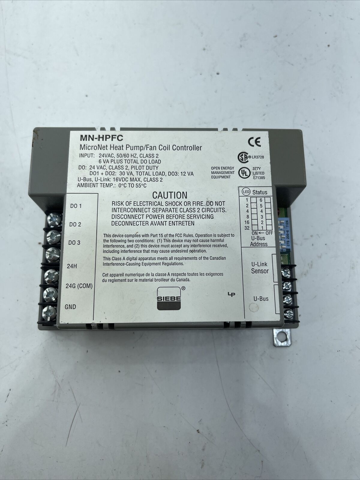 Siebe invensys Micronet Heat Pump/Fan Coil Controller MN-HPFC 