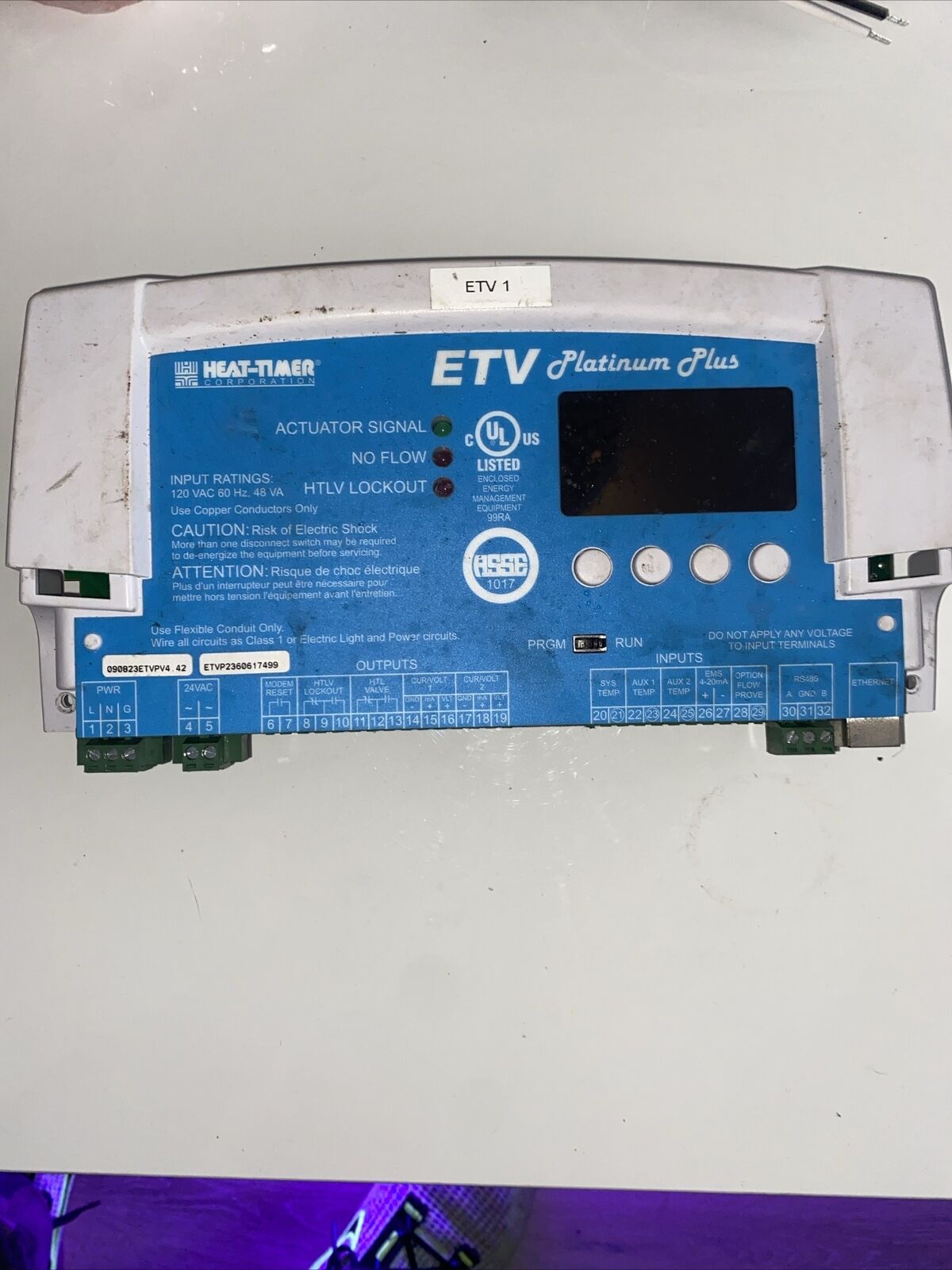Heat-Timer ETV PLATNIUM Plus Control