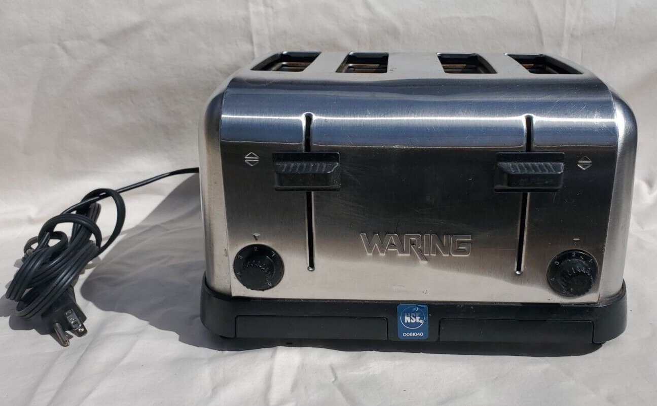 Waring Commercial 4 Slice Toaster WCT708 120V 1800W NSF Four Tested Working