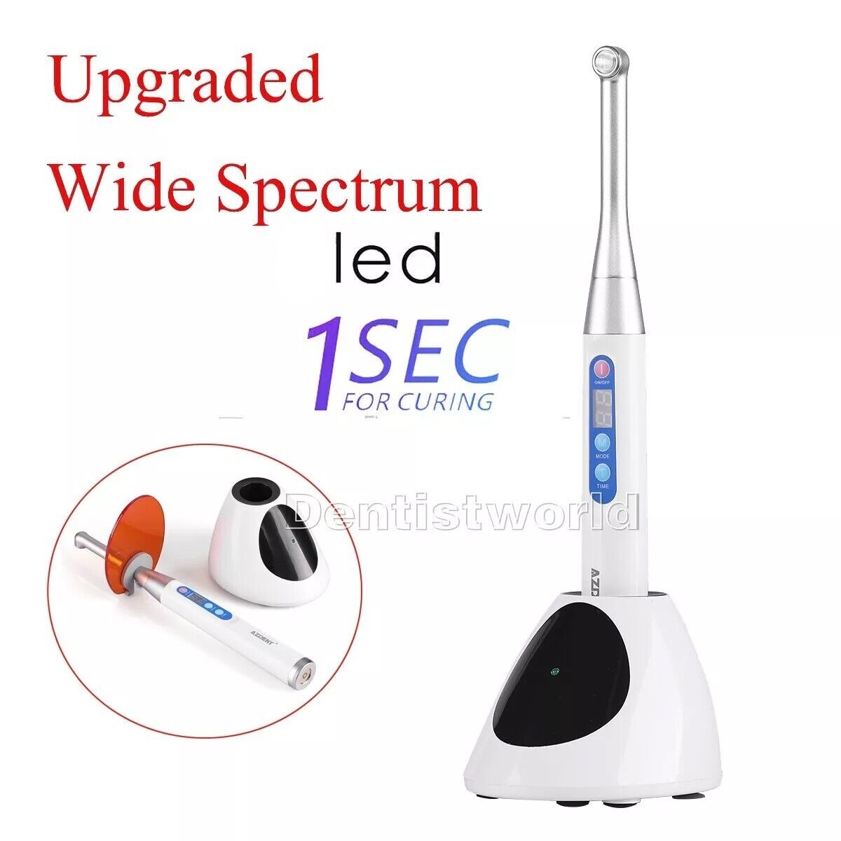 Dental LED Curing Light Lamp 1 Sec Resin 2300mw/cm² Wide Cure