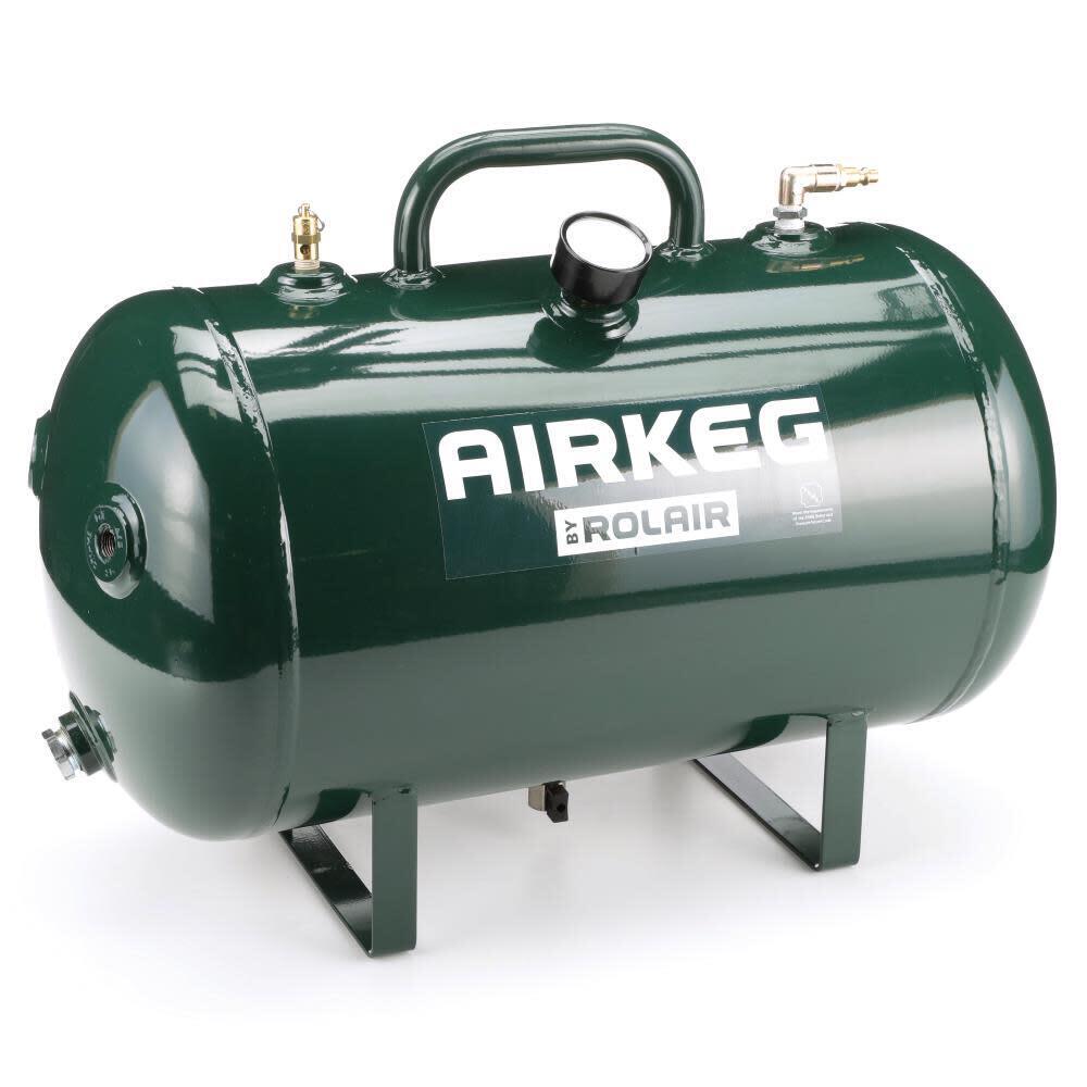 Rolair 10 Gallon 225 Psi Portable Reserve Air Tank With Four 1/4In Couplers