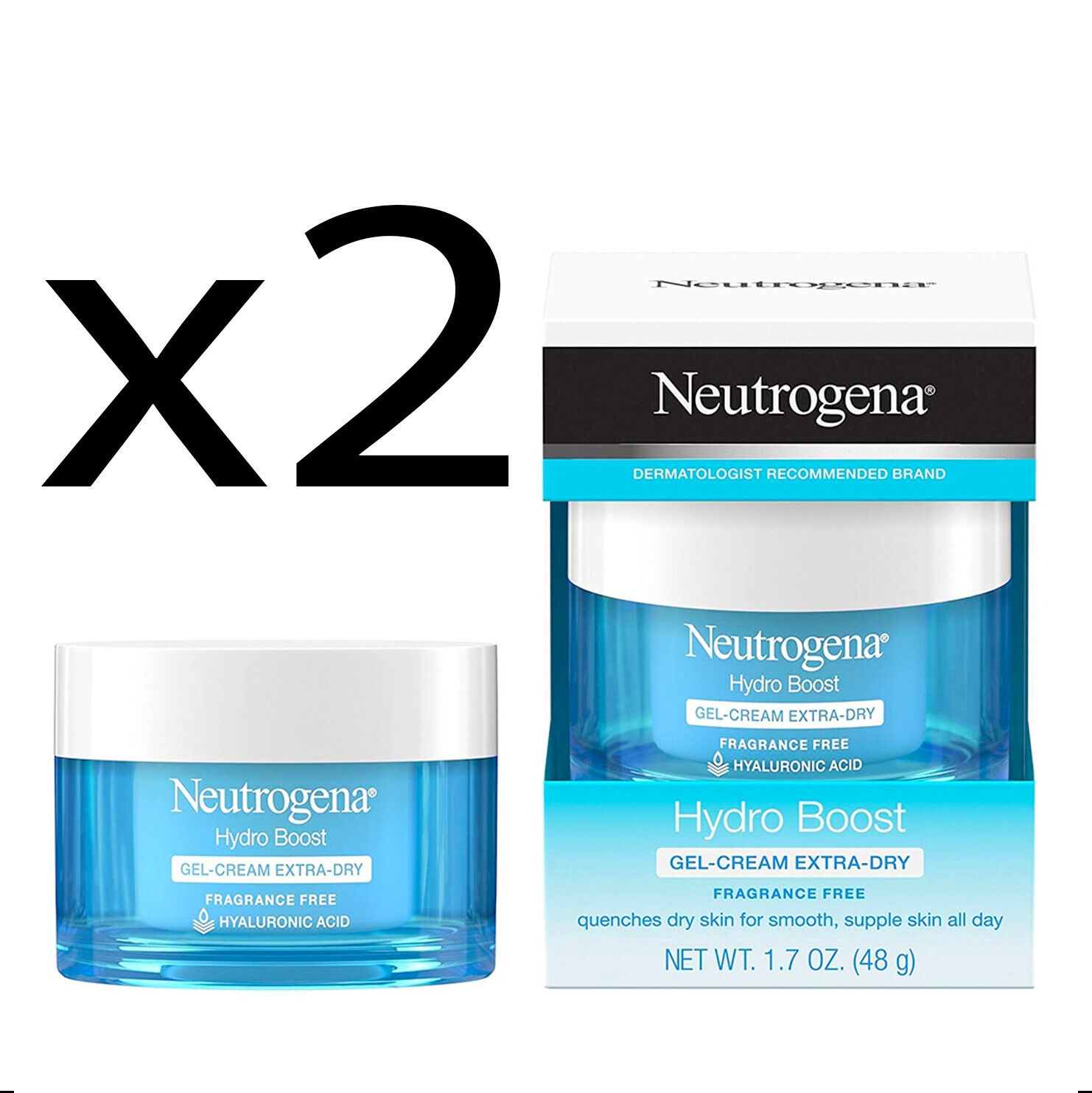 x2 Pack Neutrogena Hydro Boost for Extra Dry Skin Gel Cream