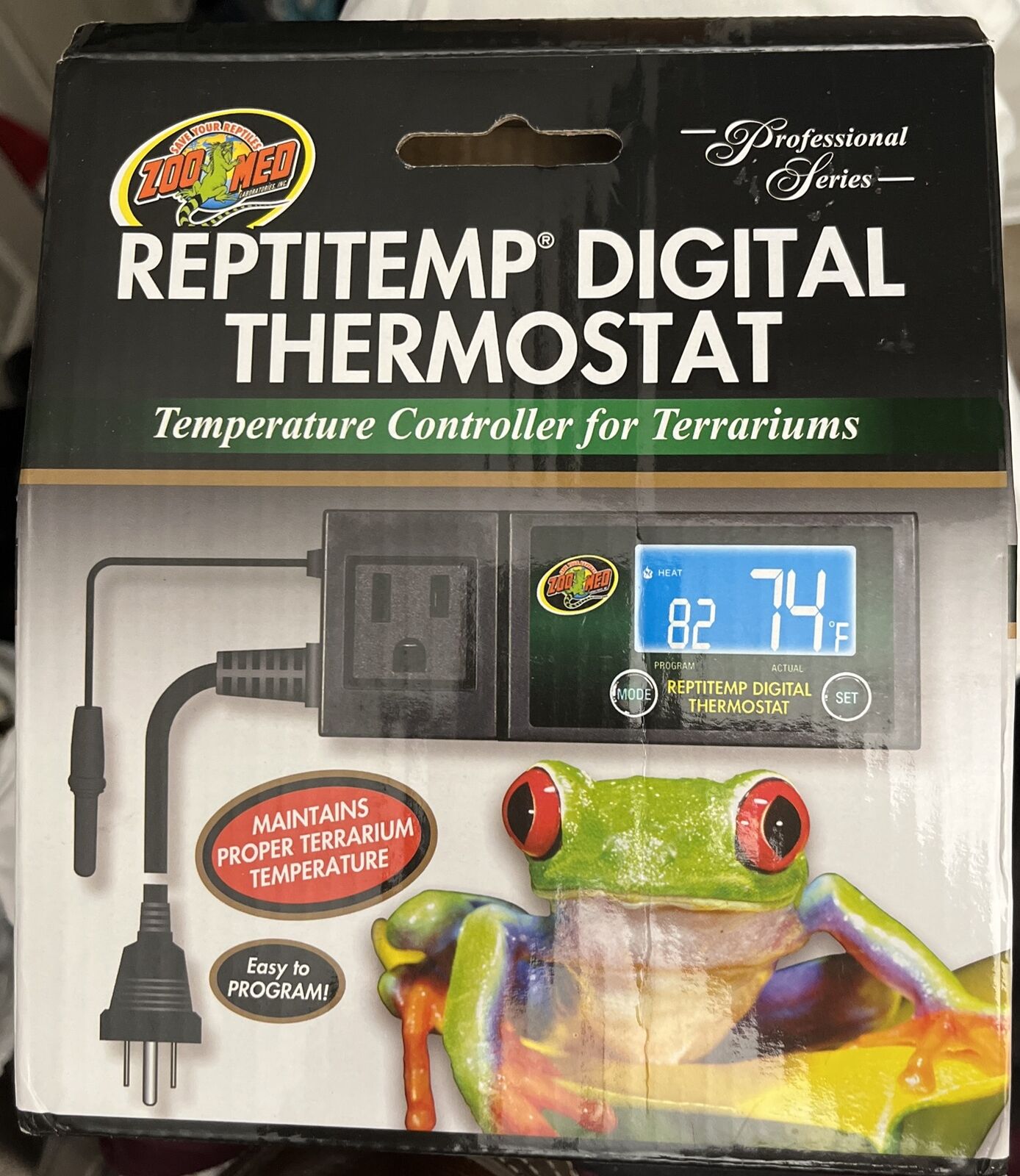 ZOO MED RT-600 REPTITEMP DIGITAL THERMOSTAT LCD DISPLAY Automatic $2 SHIPPING
