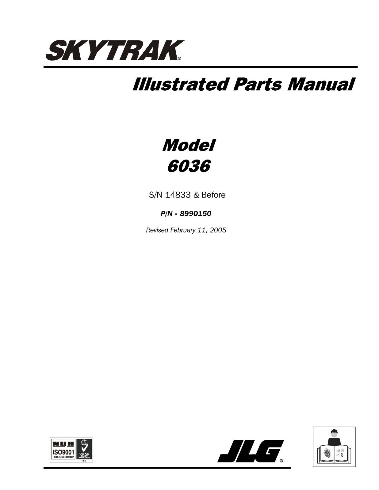 6036 Telehandler Illustrated Parts Manual List JLG Skytrak 6036 8990150 2005
