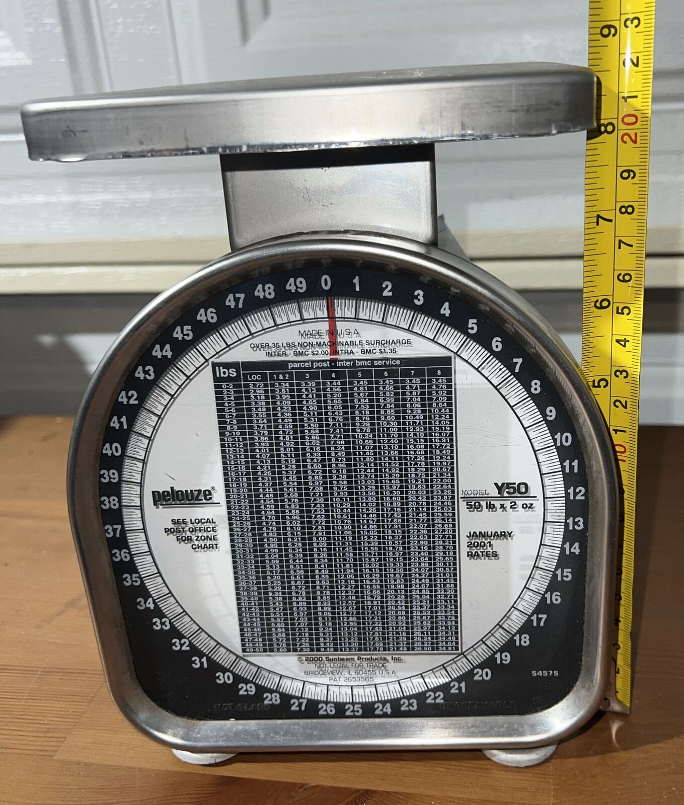 Vintage Pelouze Model Y50 50 lb. x 2 oz. Postage / Shipping Scale Tested