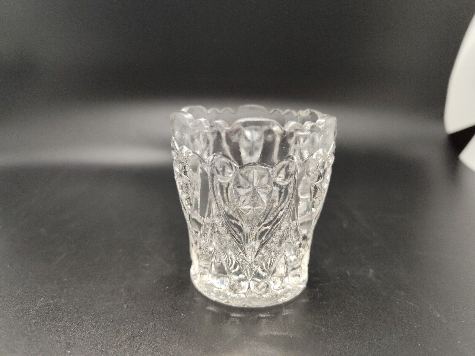 Rare glass toothpick holder;; Beaumont Glass No. 109