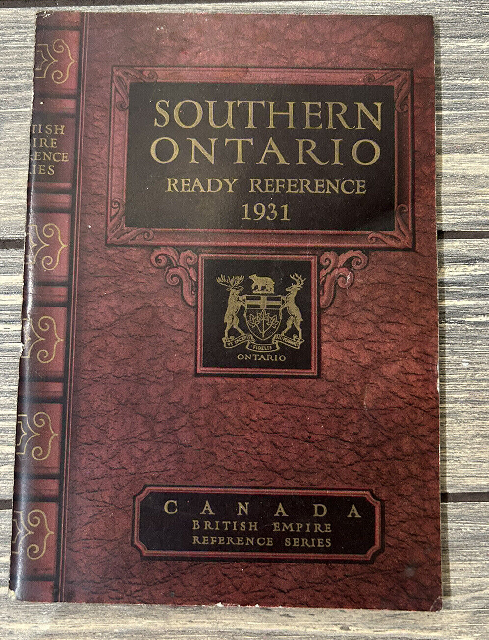 Vintage 1932 Southern Ontario Ready Reference Canada British Empire Reference 