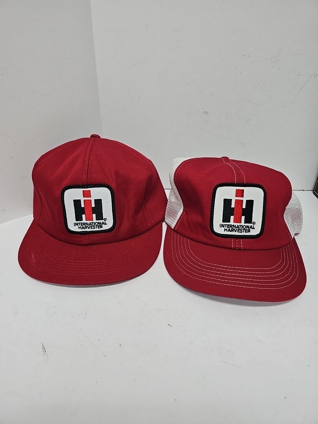 (2) International Harvester hat vintage  see pictures