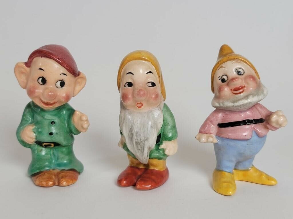 Vintage Goebel Disney Dwarfs Sleepy, Dopey and Happy - TMK2