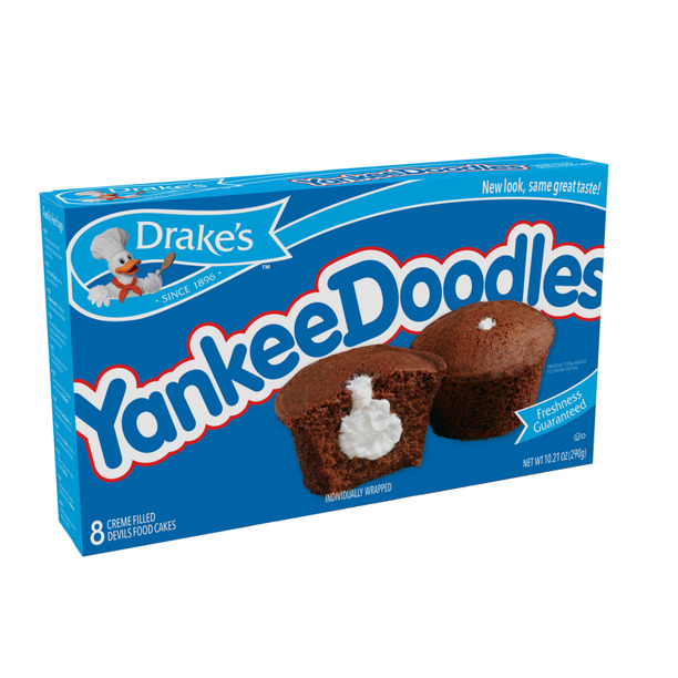 Drake\'s Yankee Doodles Creme filled cupcake snack cakes