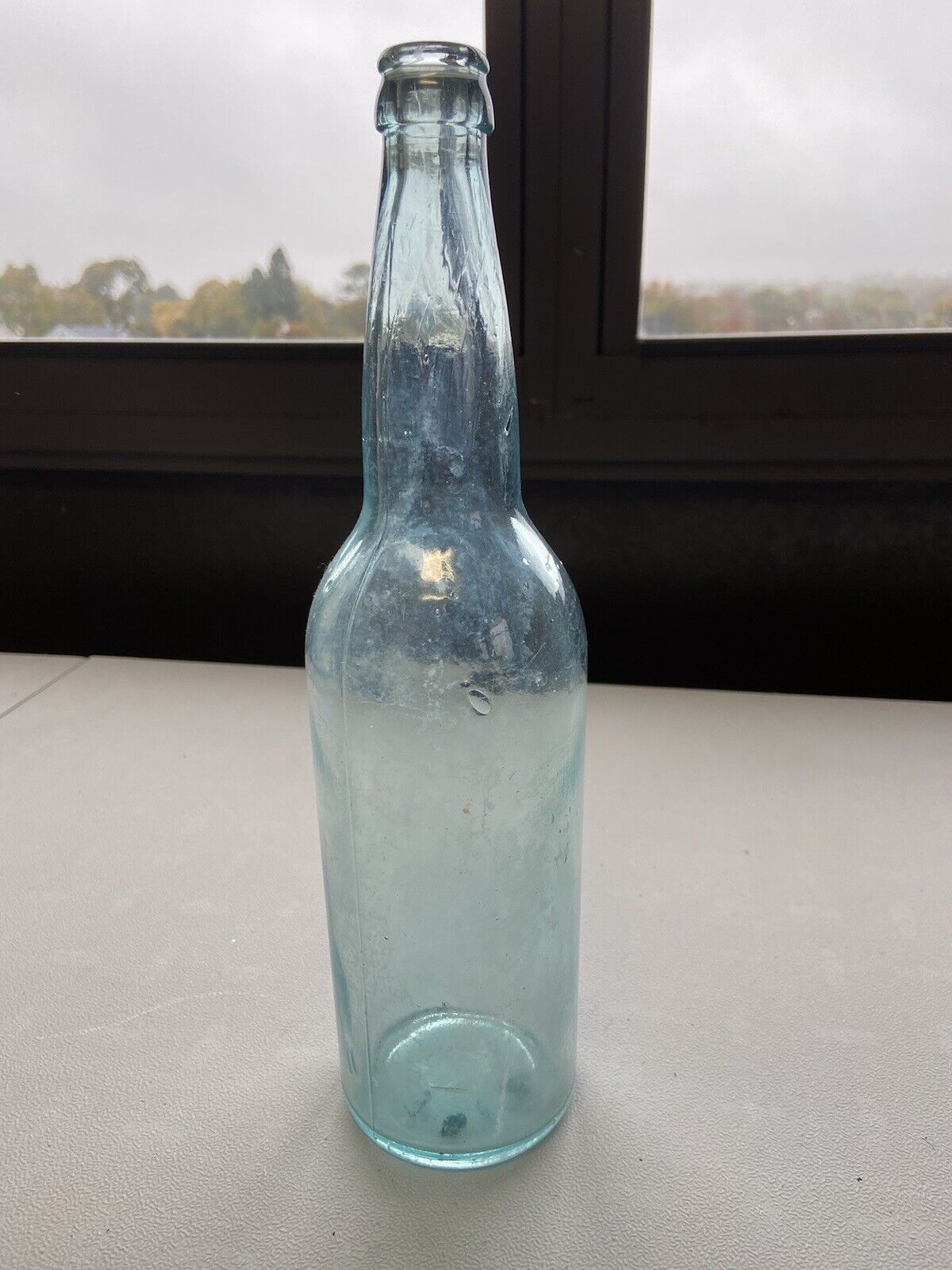 Rare Vintage A.B.G.M. Co. Blue Glass Empty Beer Bottle
