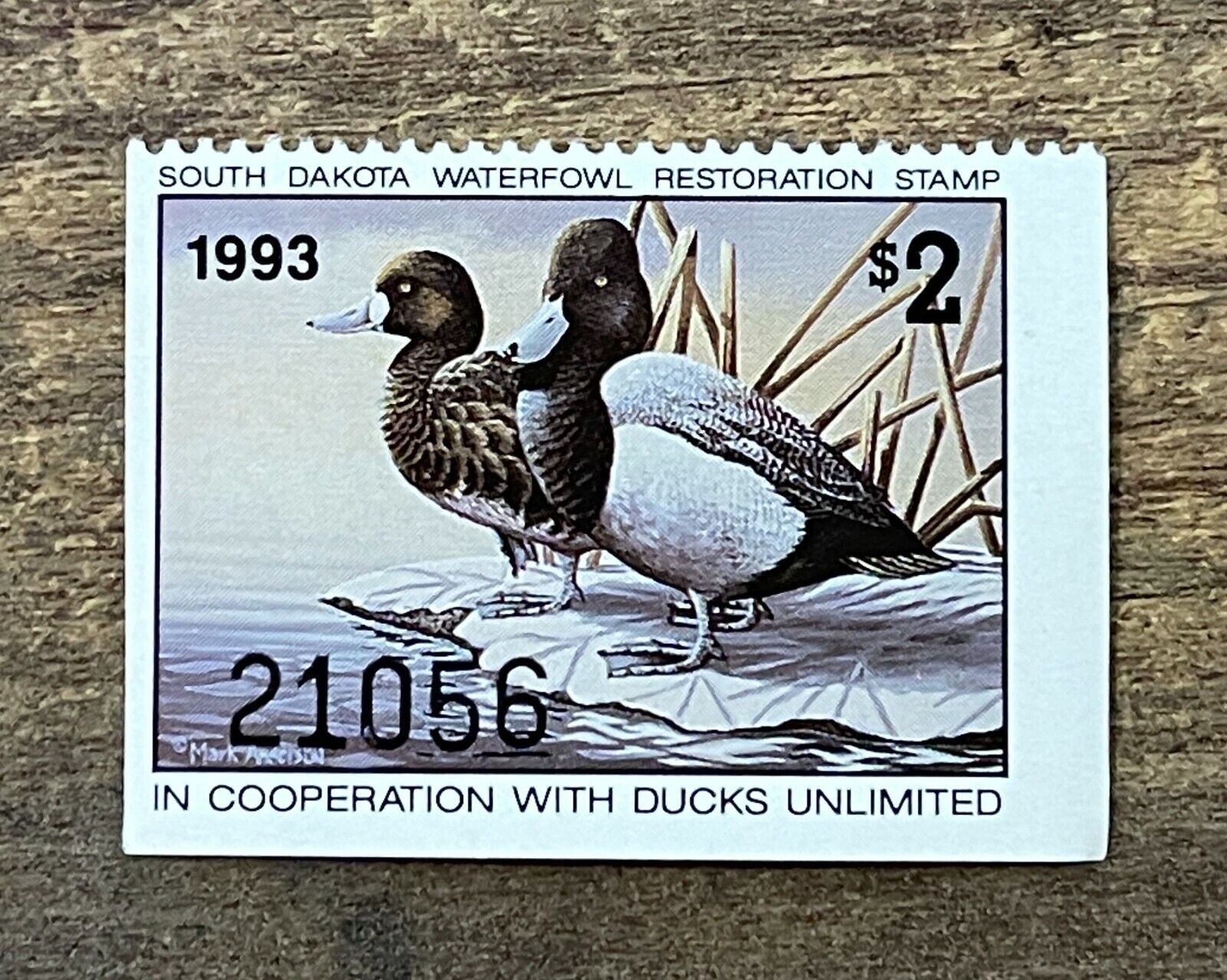 WTDstamps - 1993 SOUTH DAKOTA - State Duck Stamps - Mint OG NH