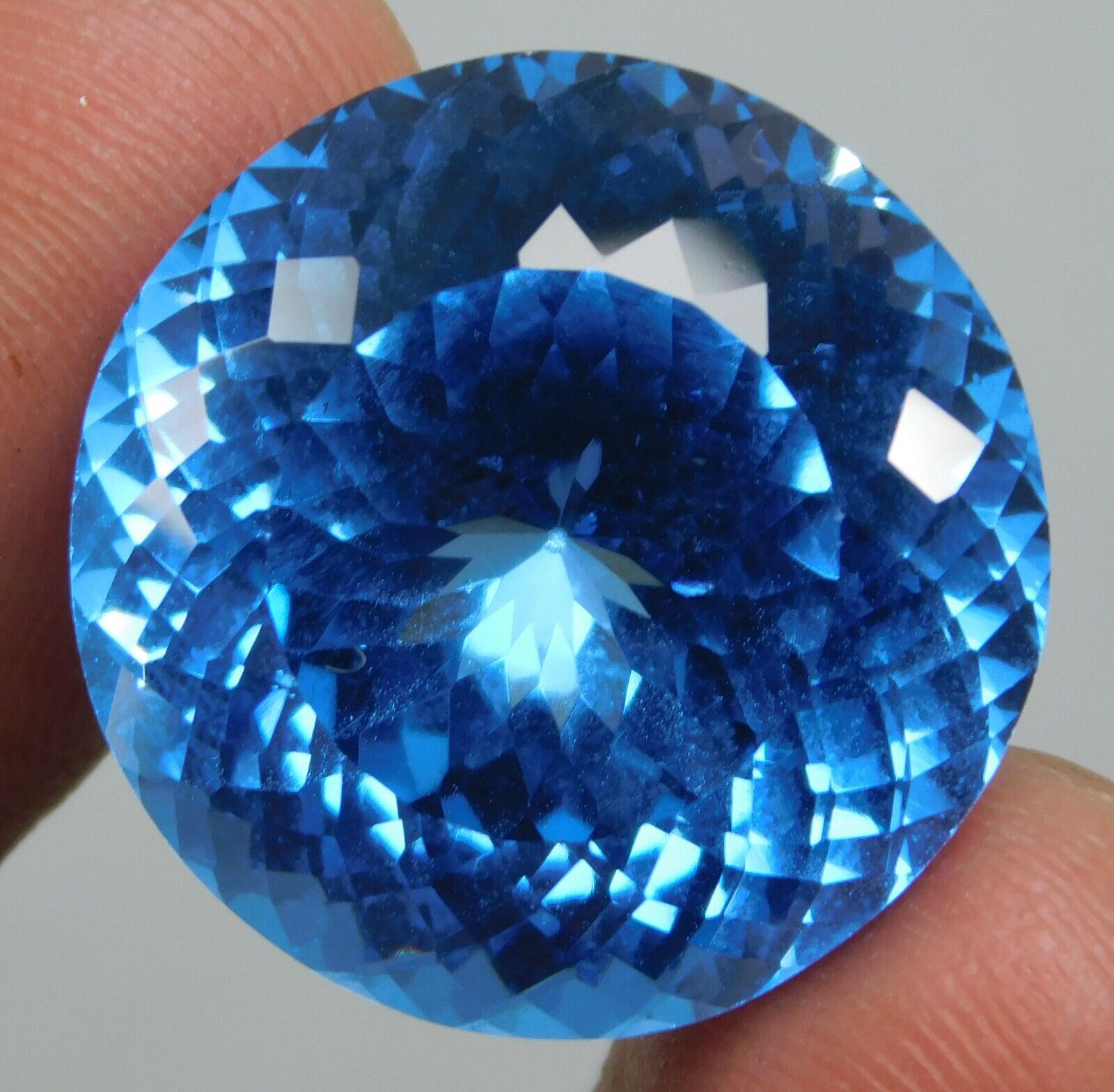 Top Quality 39.60 Ct Natural Sea Blue Aquamarine Round Cut Certified Loose Gems