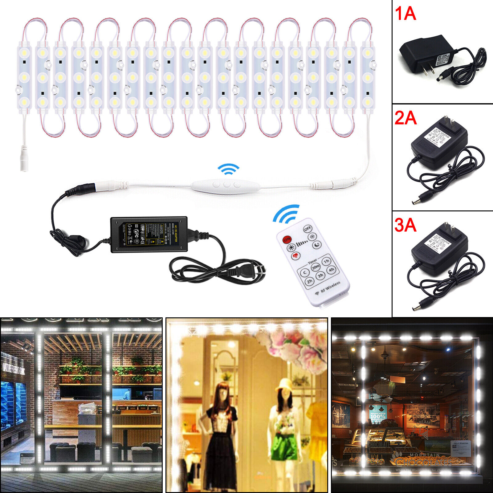 10ft~100ft Waterproof 5730 SMD 3 LED Module Light Store Front Window Sign Lamp