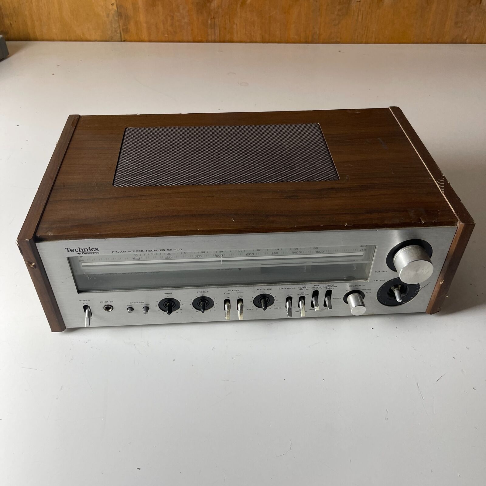 Vintage Technics by Panasonic SA-400 Brown FM/AM Stereo Receiver - For Parts