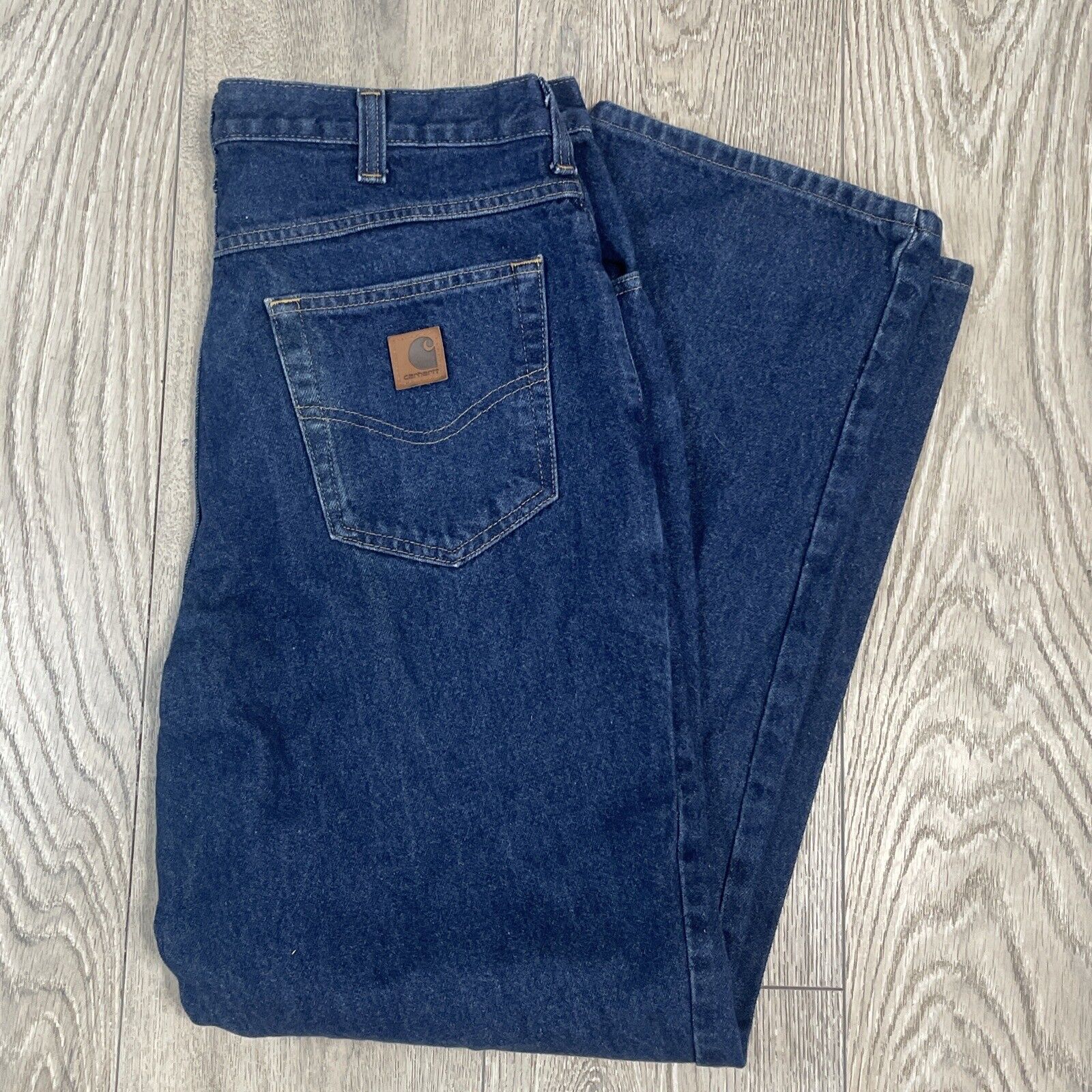 Carhartt 381-83 DENIM RELAXED FIT WORK JEANS 34x30 (tag 34x32)