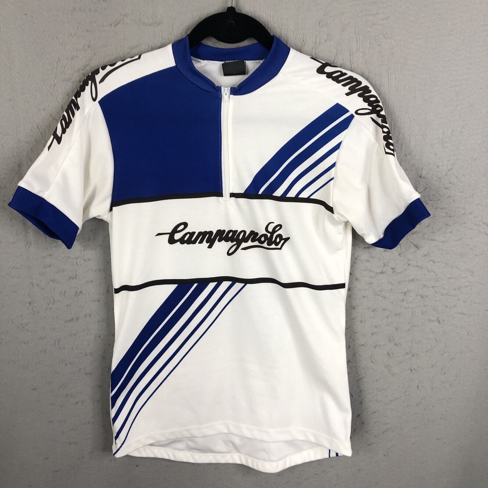 Vintage Campagnolo Cycling Jersey Mens Medium Blue White ST Cyclwear USA Made