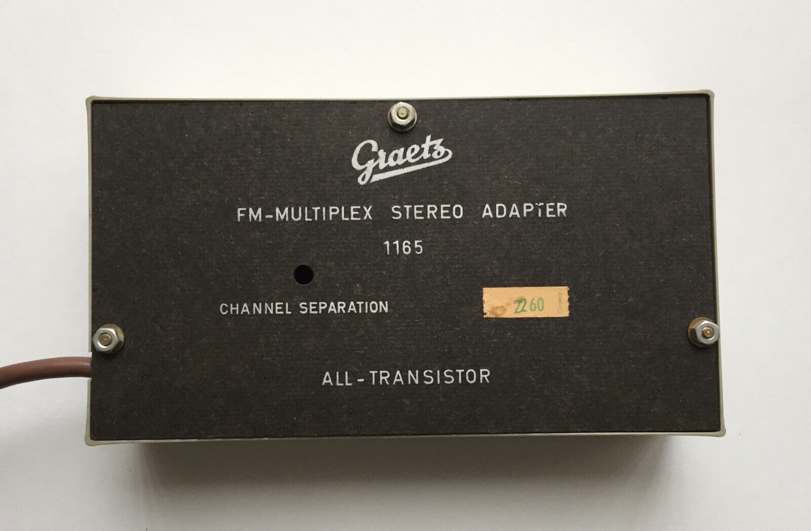 Vintage Graetz FM-Multiplex Stereo Adapter 1165 (Untested)
