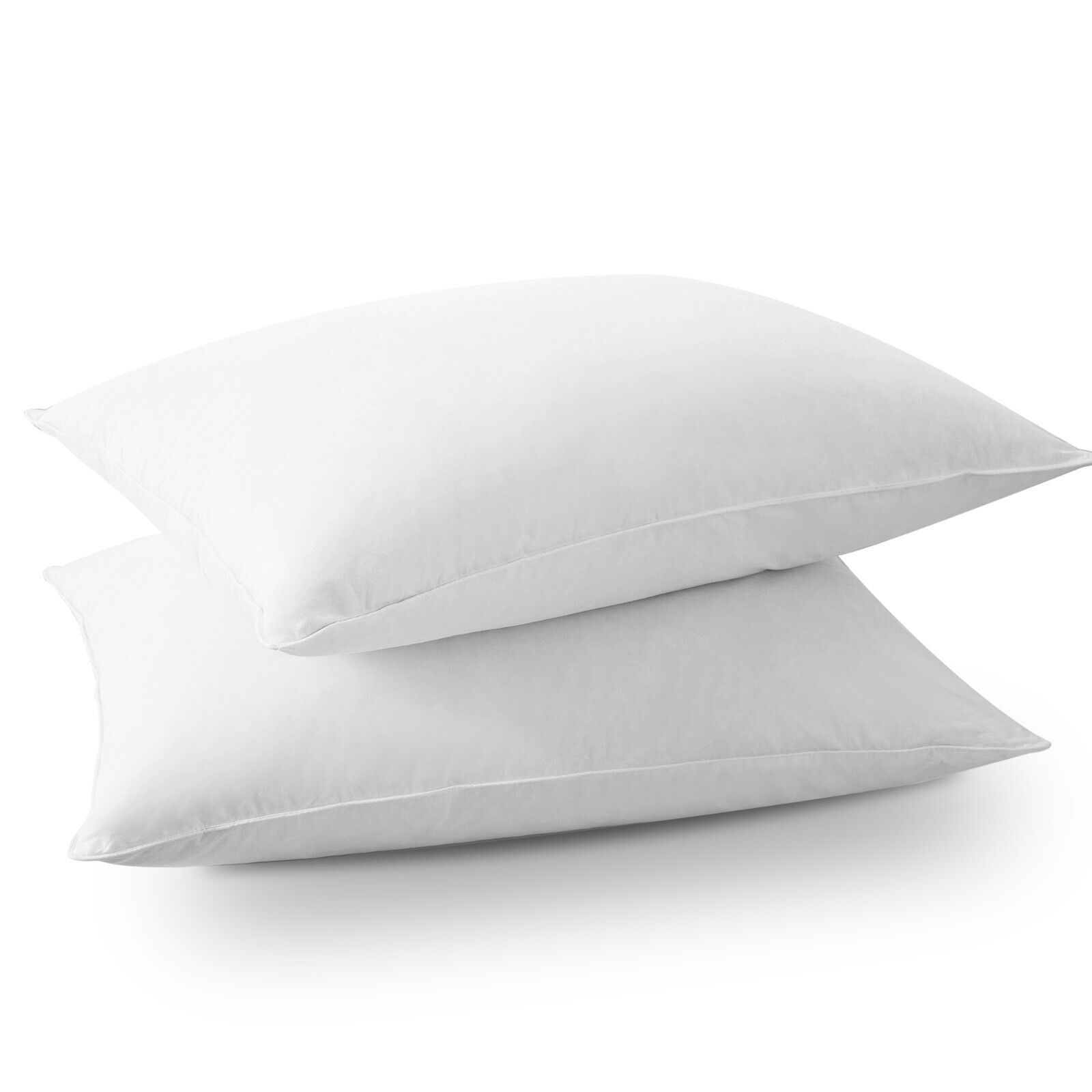 Bed Pillows Natural Grey Goose Down Feather Pillow Set of 2
