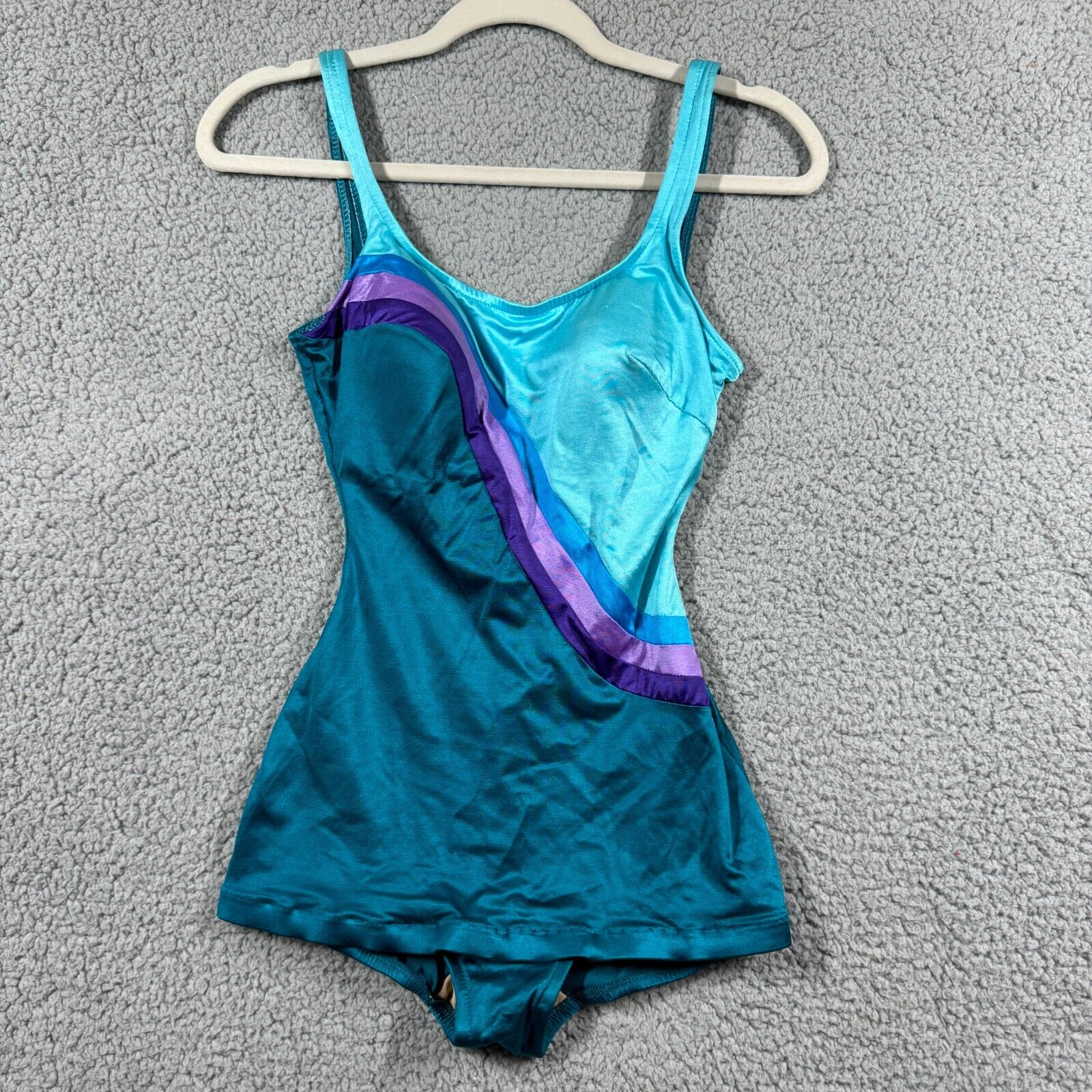 Vintage Sirena One Piece Swimsuit Womens Modern Size 6 Teal Green