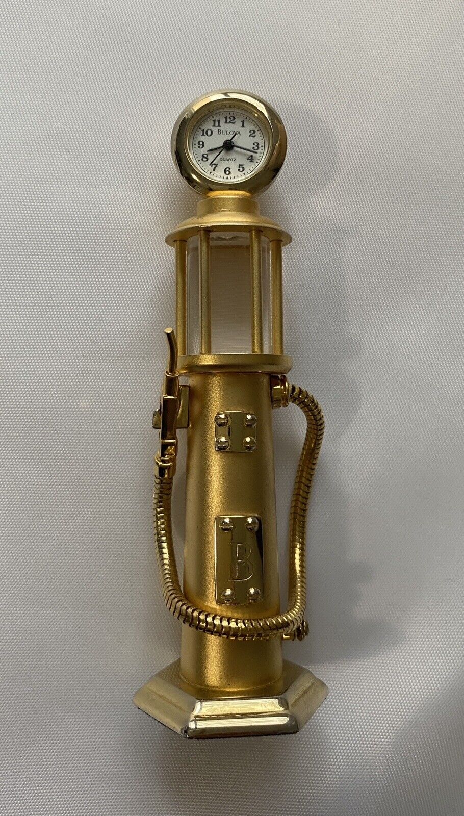 Bulova Miniature Clock Antique Gas Pump