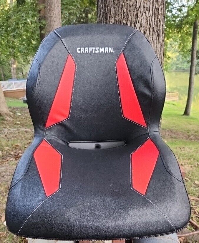 NEW Craftsman Riding Lawn Mower  High Back Black & Red Seat 4 bolt Mount