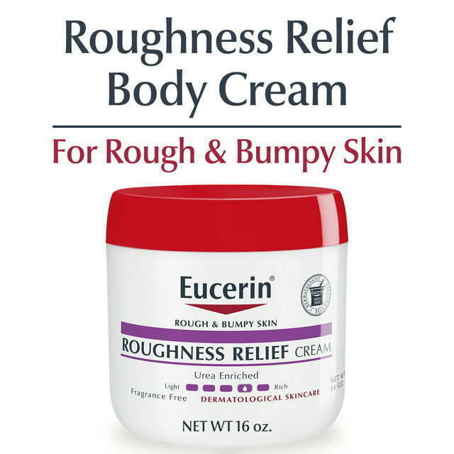 Eucerin Roughness Relief Cream, Fragrance Free Body Cream, 16 Oz Jar/
