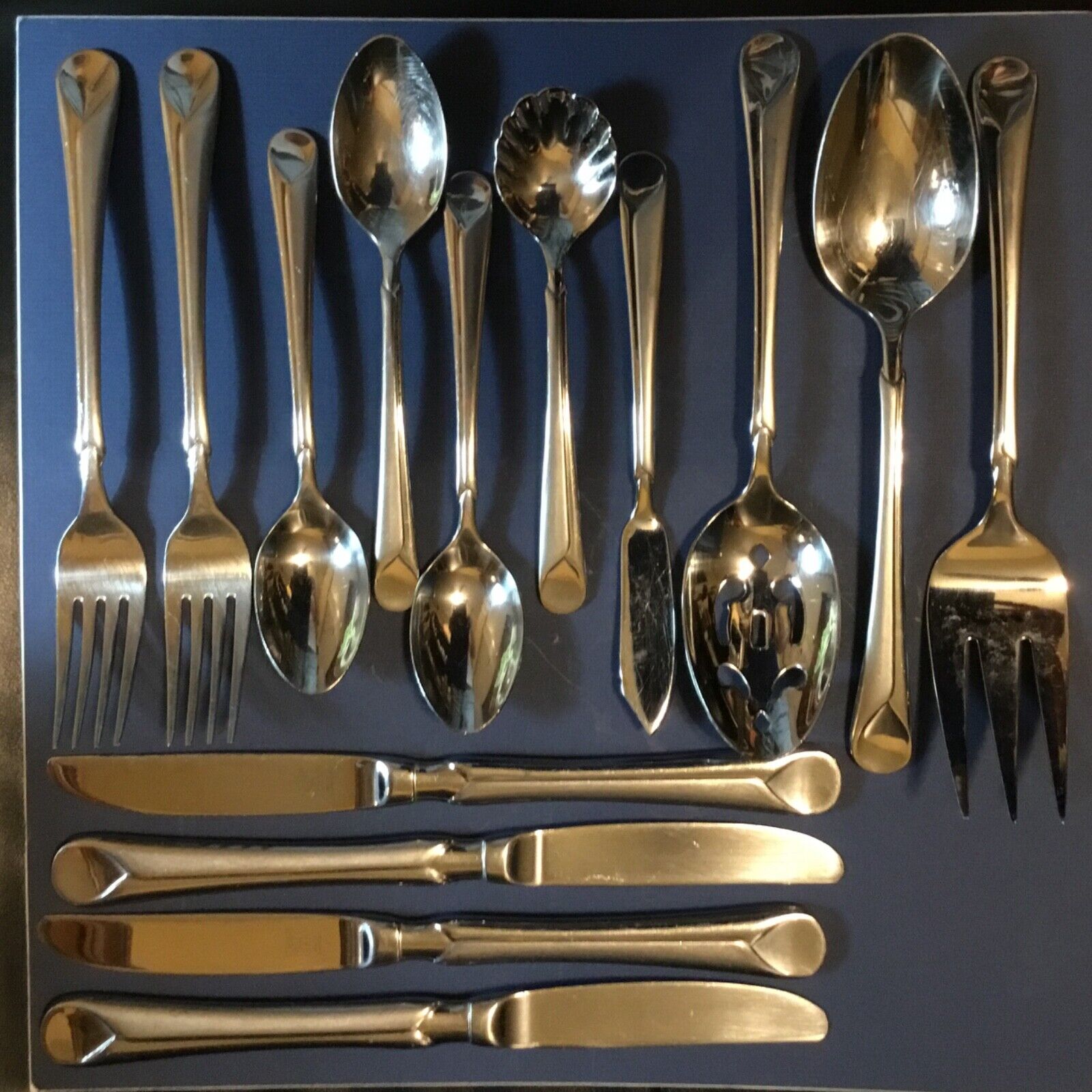 Zwilling JA Henckels Provence 18/10 Stainless Flatware 14 Pc Lot w/ Serving EUC