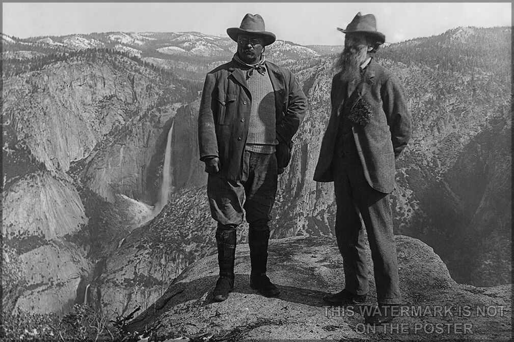 Poster, Many Sizes; President Theodore Roosevelt (Left) And John Muir