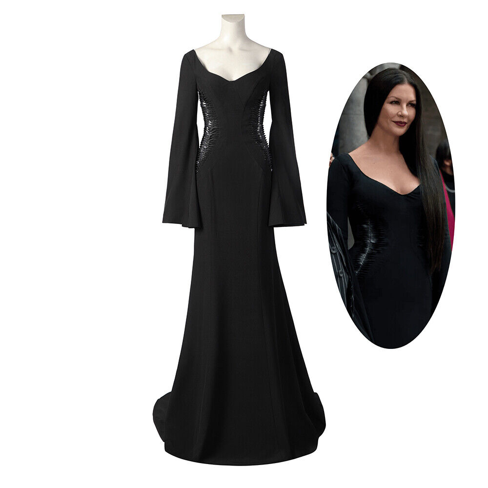 The Addams Family Morticia Addams Costume Cosplay Dress Women\'s Suit